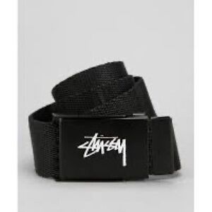 Stussy Stock Logo Web Belt Black Military Style Flip Buckle New O/S
Stüssy